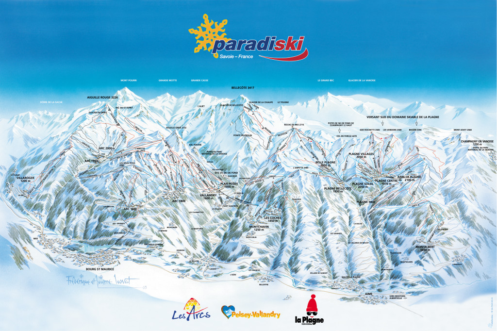 Les Arcs Piste Map